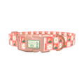 Peace Floral Dog Collar - plastic gold