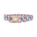 Patriotic Balloon Dog Collar - plastic rose gold
