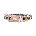 Bone Pattern Dog Collar - plastic rose gold