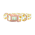Floral Leaf Dog Collar - plastic rose gold