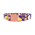 Football Theme Dog Collar - plastic rose gold