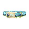 Mountain Landscape Dog Collar - plastic gold