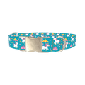 Unicorn Carousel Dog Collar - metal silver