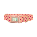 Heart Pattern Dog Collar - plastic rose gold