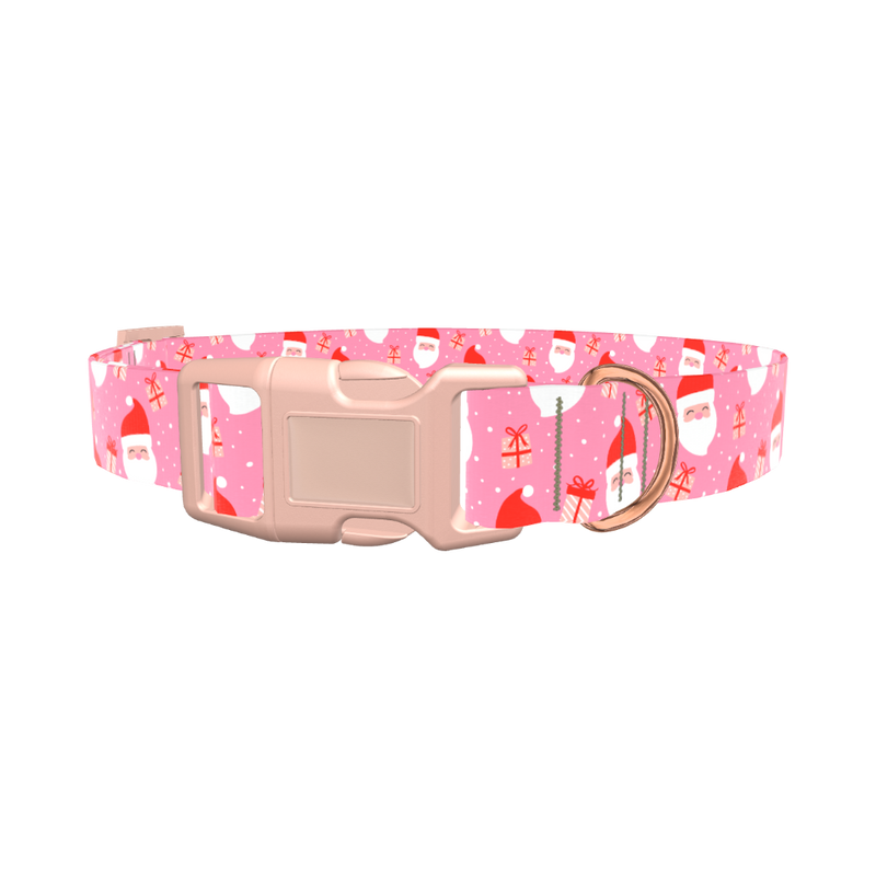 Christmas Santa Dog Collar - plastic silver