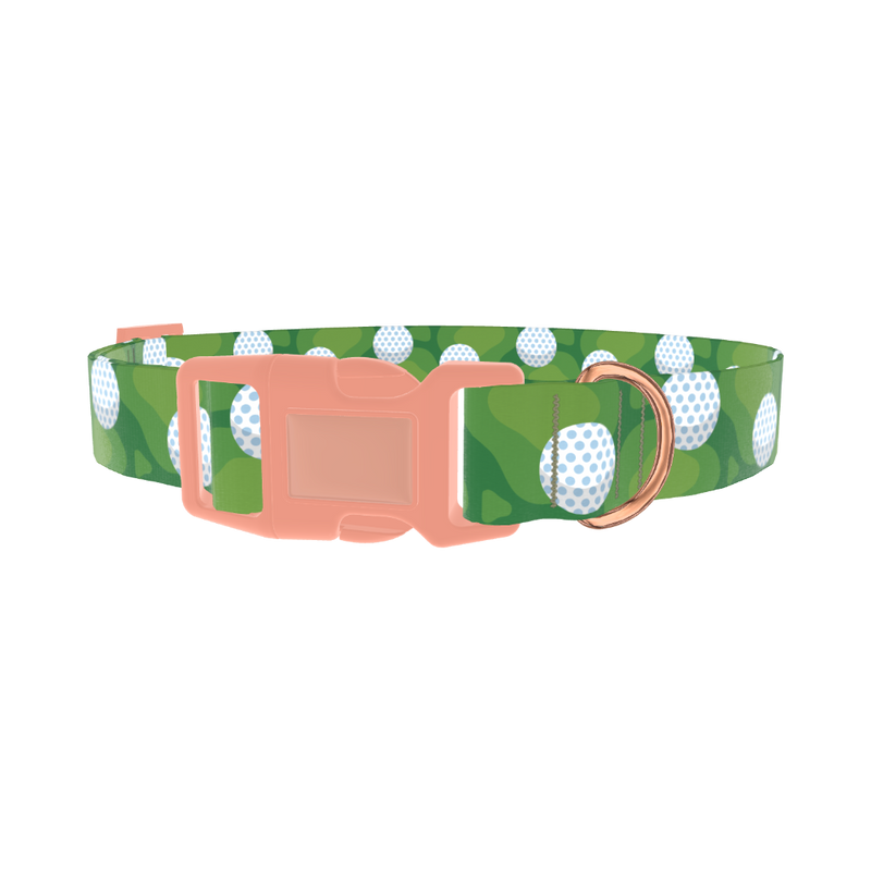 Golf Course Dog Collar - plastic rose gold