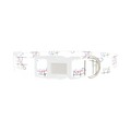 Tic Tac Toe Pattern Dog Collar - plastic silver