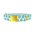 Teal Easter Egg Pattern Dog Collar - metal gold