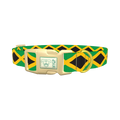 Jamaican Flag Dog Collar - plastic gold