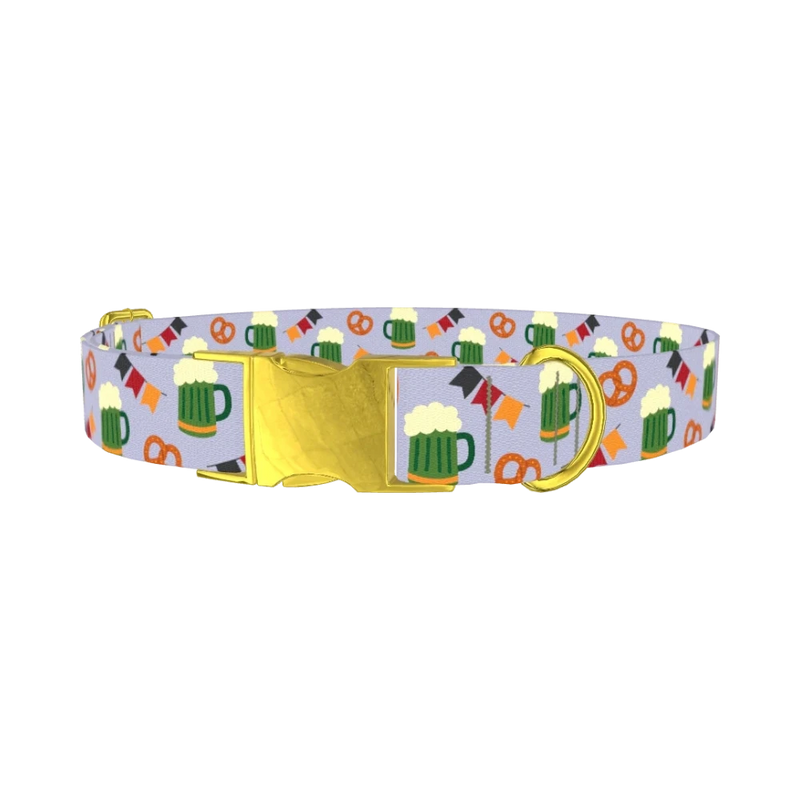 Oktoberfest Dog Collar - metal gold
