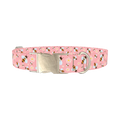 Bee Floral Dog Collar - metal silver