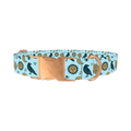 Mystical Crow Dog Collar - metal rose gold
