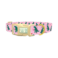Christmas Dino Dog Collar - plastic gold