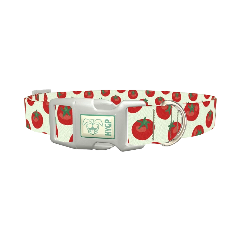 Tomato Pattern Dog Collar - plastic silver