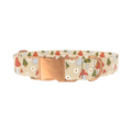 Mushroom and Daisy Dog Collar - metal rose gold