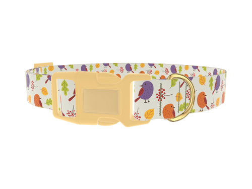 Autumn Bird Dog Collar
