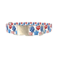 Patriotic Balloon Dog Collar - metal silver