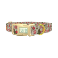 Vintage Christmas Dog Collar - plastic gold