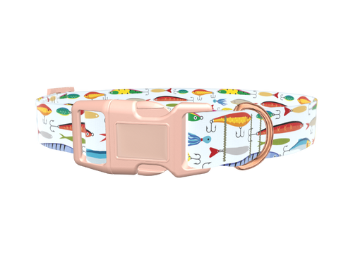 Colorful Lure Pattern Dog Collar