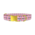 Bee Pattern Dog Collar - metal gold