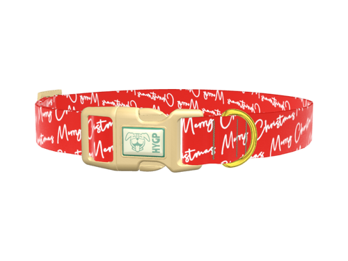 Christmas Script Dog Collar