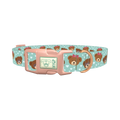 Teddy Bear Heart Dog Collar - plastic rose gold