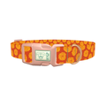 Orange Marigold Pattern Dog Collar - plastic rose gold