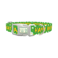 Birthday Floral Dog Collar - plastic silver