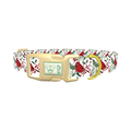 Christmas Cardinal Dog Collar - plastic gold
