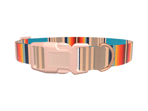 Striped Woven Dog Collar