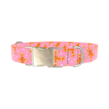 Gingerbread Christmas Dog Collar - metal silver