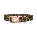 Brown Military Camouflage Dog Collar - plastic rose gold