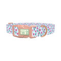 Floral Tulip Dog Collar - plastic rose gold
