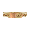 Sand Tribal Pattern Dog Collar - metal rose gold