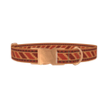 Terracotta Tribal Dog Collar - metal rose gold