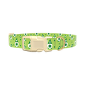 St. Patrick's Day Gnome Dog Collar - plastic silver