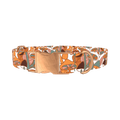 Forest Mushroom Dog Collar - metal rose gold