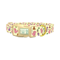 Cartoon Dino Volcano Dog Collar - plastic gold