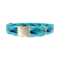 Abstract Landscape Dog Collar - metal silver