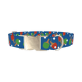 Ping Pong Paddle Dog Collar - metal silver