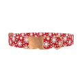 Festive Snowflake Dog Collar - metal rose gold