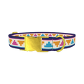 Colorful Tribal Pyramid Dog Collar - metal gold