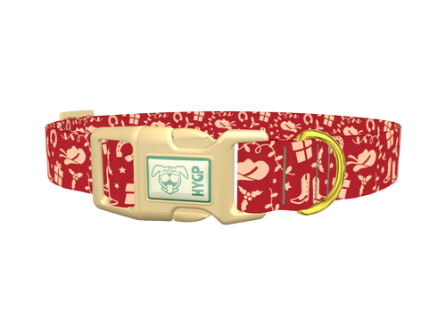 Western Christmas Dog Collar