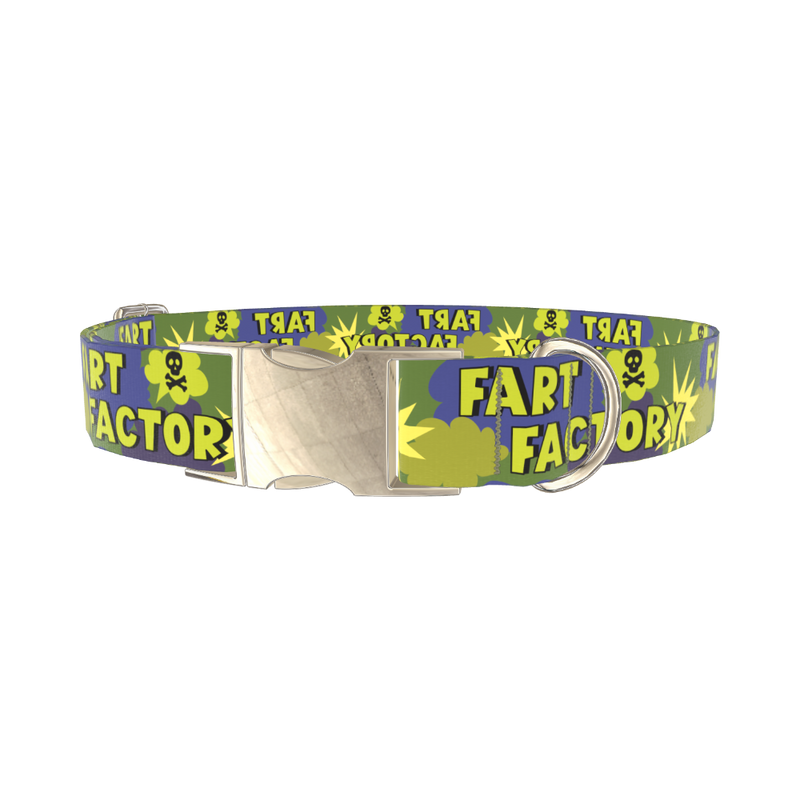 Comic Explosion Dog Collar - metal silver