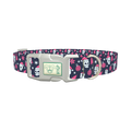 Christmas Gothic Skulls Dog Collar - plastic silver
