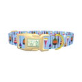 Fishing Bobber Pattern Dog Collar - plastic gold