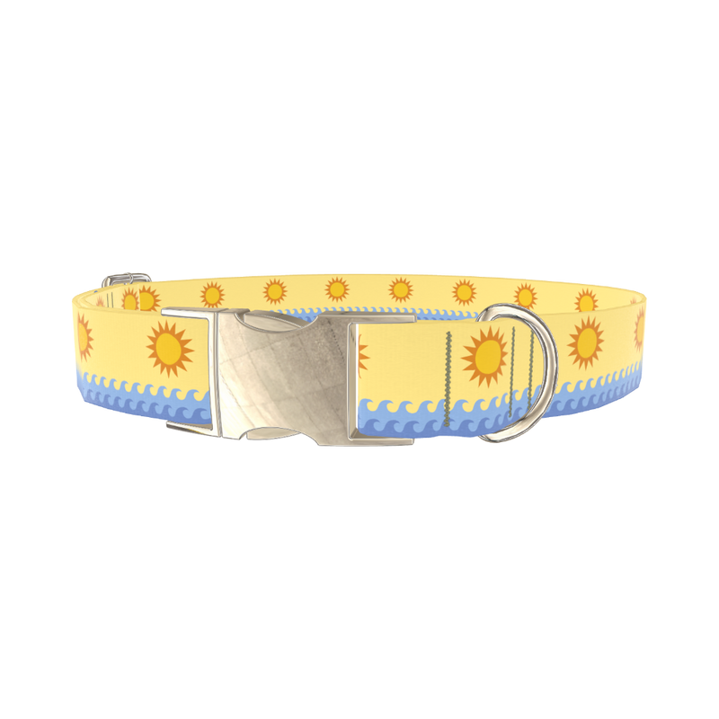 Beach Sun Dog Collar - metal gold