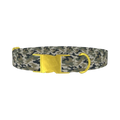 Woodland Camo Dog Collar - metal gold