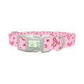 Valentine Bow Dog Collar - plastic silver