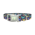 Colorful Bugs Dog Collar - plastic silver
